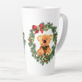 Teddychristmas krans vakantiehuis latte mok