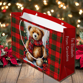 Teddychristmas Namen Toevoegen Knuffel Kerstmis Groot Cadeauzakje