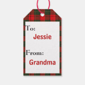 Teddychristmasnaam toevoegen cadeaulabel (Achterkant)