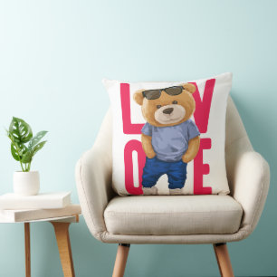 Teddychtdag teddybeer liefdesontwerp kussen