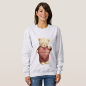 Teddychteddy met rode hart trui (Voorkant volledig)
