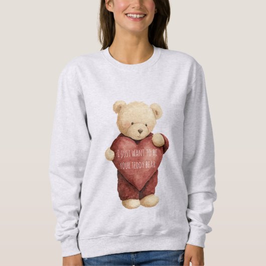 Teddychteddy met rode hart trui (Voorkant)