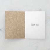 Teddychtedel Rode Hart Gouden Glitters Kaart (Binnen)