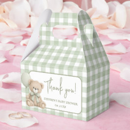 Teddychtedoe met groene ballonnen favorietendoos bedankdoosjes