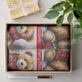 Teddychtedronica Namen Schattig Kerstmis Tissuepapier (Geschenk)
