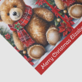 Teddychtedronica Namen Schattig Kerstmis Tissuepapier (Detail)