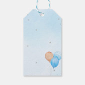 Teddychter Blauwe Ballonnen Cadeautags Cadeaulabel (Achterkant)