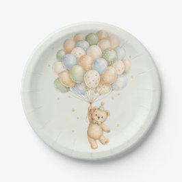 Teddychter Verjaardagsbord Papieren Bordje
