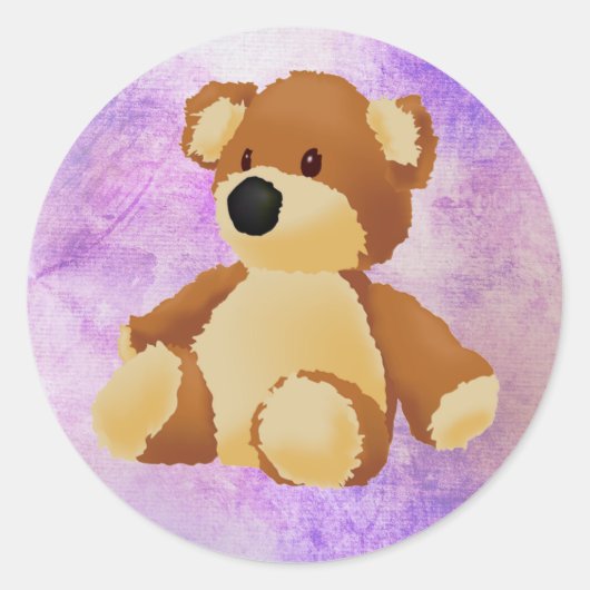 Teddycirkelsticker Ronde Sticker (Voorkant)