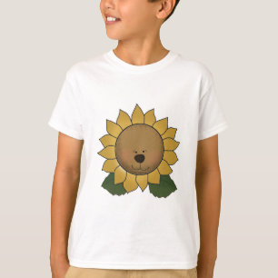 Teddygbeer Gezicht Zonnebloem T-shirt
