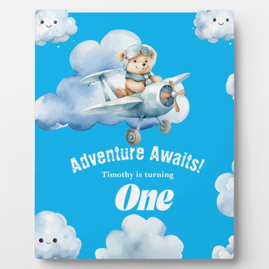 Teddy's 1e verjaardag Skybound Celebration Bash Fotoplaat (Voorkant)
