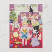 Teddy's Christmas Pyjamas Feestdagenkaart (Voorkant)