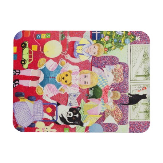 Teddy's Christmas Pyjamas Magneet (Horizontaal)