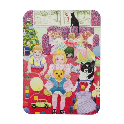 Teddy's Christmas Pyjamas Magneet (Verticaal)