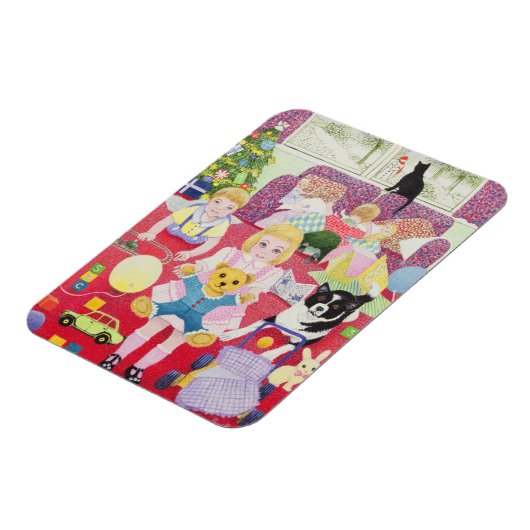 Teddy's Christmas Pyjamas Magneet (Linkerzijde)