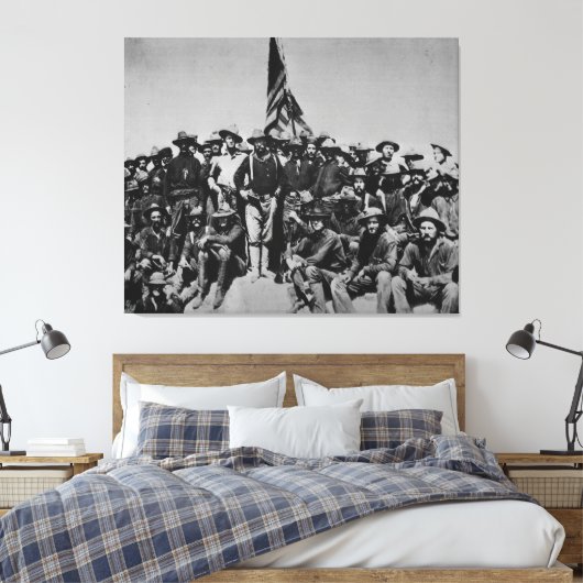Teddy's Colts Teddy Roosevelt Rough Riders 1898 Canvas Afdruk (Insitu (Slaapkamer))