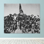 Teddy's Colts Teddy Roosevelt Rough Riders 1898 Canvas Afdruk (Insitu (Houten vloer))