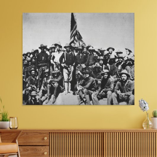 Teddy's Colts Teddy Roosevelt Rough Riders 1898 Canvas Afdruk (Insitu (Woonkamer))