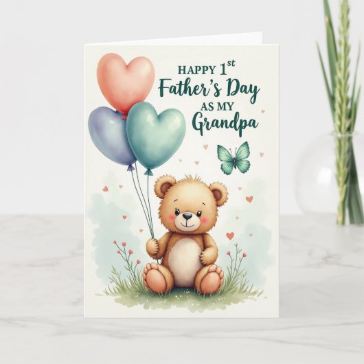 Teddy's Eerste Vaderdag Kaart (Voorkant)