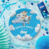 Teddy's eerste verjaardag Sky-High Soiree Papieren Bordje (Feest)