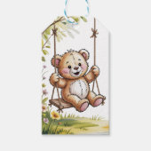 Teddy's eerste verjaardagsfeestje bedankt cadeaulabel (Voorkant)