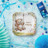 Teddy's eerste verjaardagsfeestje papieren bordje (Feest)