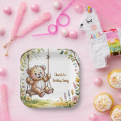 Teddy's eerste verjaardagsfeestje papieren bordje (Feest)