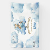 Teddy's eerste verjaardagsvlucht: een hoogvlieger spandoek (Verticaal)