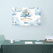 Teddy's eerste verjaardagsvlucht: een hoogvlieger spandoek (Beurs)