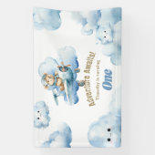 Teddy's eerste verjaardagsvlucht: een hoogvlieger spandoek (Verticaal)