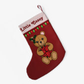 Teddy's Gift Custom Stocking Kleine Kerstsok (Achterkant (Hangend))