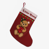 Teddy's Gift Custom Stocking Kleine Kerstsok (Voorkant (Hangend))