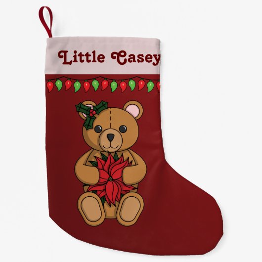Teddy's Gift Custom Stocking Kleine Kerstsok (Voorkant)