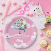 Teddy's hemelhoge soiree: een eerste verjaardag papieren bordje (Feest)