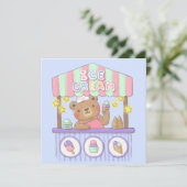 Teddy's Ice Cream Parlor Feestdagenkaart (Staand voorkant)