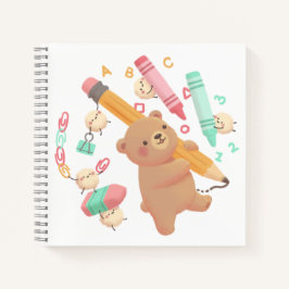 Teddy's Illustratie voor het Nieuwe Schooljaar Notitieboek