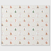 Teddys Kerstbomen Speelgoed Cadeaupapier (Vlak)