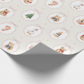 Teddys Kerstbomen Speelgoed Cadeaupapier (Hoek)