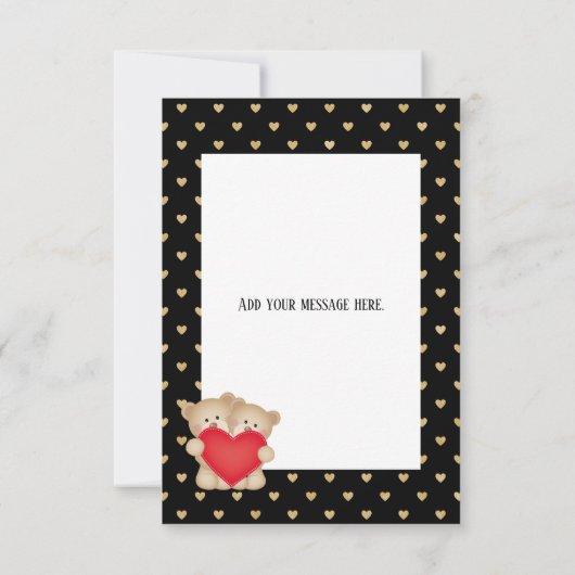 Teddys Knuffelkaart 'Gemaakt voor Elkaar' Kaart (Achterkant)