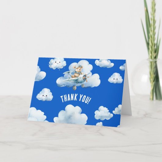 Teddy's Mile-High Celebration: 1e verjaardag Bedankkaart (Voorkant)