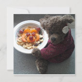 Teddy's portretuitnodiging kaart (Voorkant)