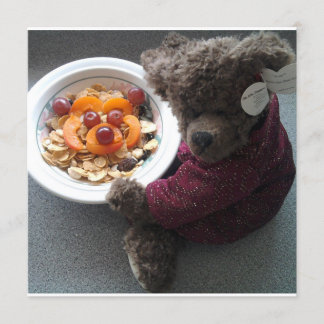 Teddy's portretuitnodiging kaart