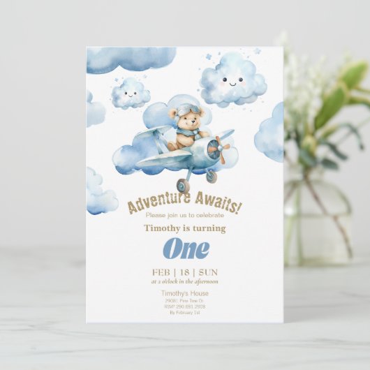 Teddy's Sky-High eerste verjaardag avontuur Kaart (Staand voorkant)