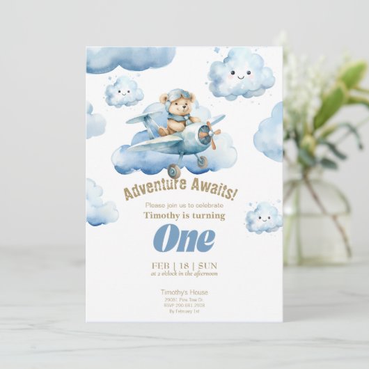 Teddy's Sky-High eerste verjaardag avontuur Kaart (Staand voorkant)