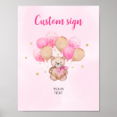 Teddystandbeeld op maat Poster (Voorkant)