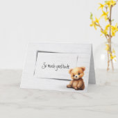 Teddysterb dankbaarheid kaart (Gele Bloem)