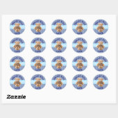 Teddysticker met liefde verzegeld ronde sticker (Vel)