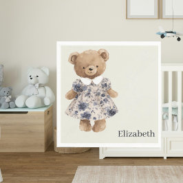 Teddystoel Meisje Baby Shower Servet