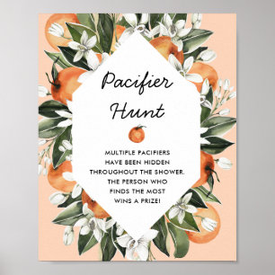 Teder Baby Shower Fopspenen Jacht Spel Bord Poster