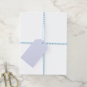Teder Babyblauw Bleke Hemelblauw en Witte Streep Cadeaulabel